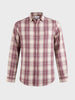 Men's Purple Slim Fit Checked Casual Shirt