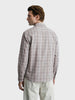 Men's Grey Slim Fit Checkered Casual Shirt
