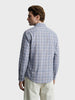 Men's Blue Slim Fit Checkered Casual Shirt