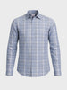 Men's Blue Slim Fit Checkered Casual Shirt