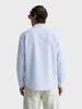Men's Blue Super Relaxed Fit Vertical Stripes Casual Shirt