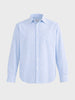 Men's Blue Super Relaxed Fit Vertical Stripes Casual Shirt