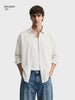Men's Khaki Super Relaxed Fit Vertical Stripes Casual Shirt