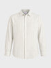 Men's Khaki Super Relaxed Fit Vertical Stripes Casual Shirt