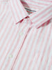 Men's Pink Super Relaxed Fit Vertical Stripes Casual Shirt