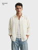 Men's Yellow Super Relaxed Fit Vertical Stripes Casual Shirt