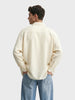 Men's Yellow Super Relaxed Fit Vertical Stripes Casual Shirt