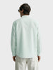 Men's Green Super Relaxed Fit Vertical Stripes Casual Shirt