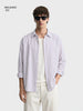 Men's Purple Super Relaxed Fit Vertical Stripes Casual Shirt