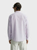 Men's Purple Super Relaxed Fit Vertical Stripes Casual Shirt