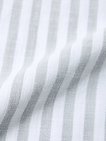 Men's Grey Super Relaxed Fit Vertical Stripes Casual Shirt