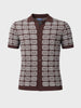 Men's Brown Slim Fit Textured Casual Shirt