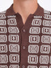 Men's Brown Slim Fit Textured Casual Shirt