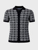 Men's Black Slim Fit Textured Casual Shirt