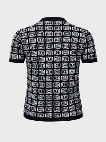 Men's Black Slim Fit Textured Casual Shirt