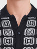 Men's Black Slim Fit Textured Casual Shirt
