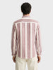 Men's Purple Slim Fit Vertical Stripes Casual Shirt