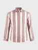 Men's Purple Slim Fit Vertical Stripes Casual Shirt