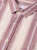 Men's Purple Slim Fit Vertical Stripes Casual Shirt