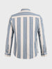 Men's Blue Slim Fit Vertical Stripes Casual Shirt