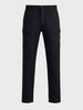 Men's Black Slim Fit Solid Utility Cargo