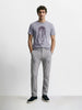 Men's Grey Slim Fit Solid Utility Cargo