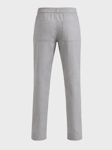 Men's Grey Slim Fit Solid Utility Cargo