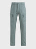 Men's Green Slim Fit Solid Utility Cargo