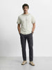 Men's Grey Slim Fit Solid Utility Cargo