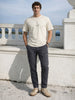 Men's Grey Slim Fit Solid Utility Cargo
