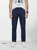 Men's Blue Slim Fit Solid Utility Cargo