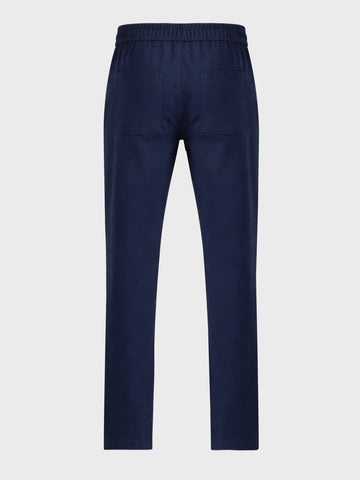 Men's Blue Slim Fit Solid Utility Cargo