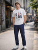 Men's Blue Slim Fit Solid Utility Cargo