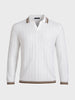 Men's White Slim Fit Solid Flat Knit T-Shirt