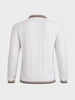 Men's White Slim Fit Solid Flat Knit T-Shirt