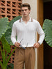 Men's White Slim Fit Solid Flat Knit T-Shirt