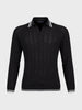 Men's Black Slim Fit Solid Flat Knit T-Shirt