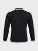 Men's Black Slim Fit Solid Flat Knit T-Shirt