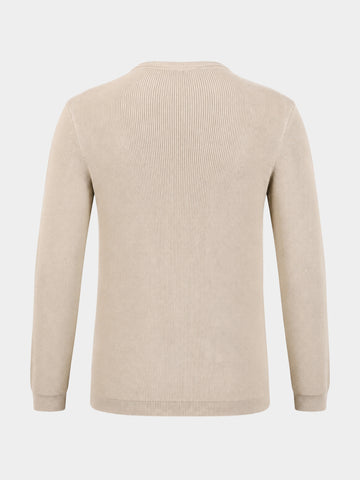 Men's Beige Slim Fit Casual T-Shirt