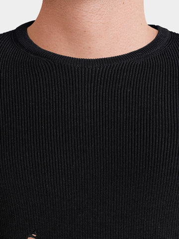 Men's Black Slim Fit Casual T-Shirt