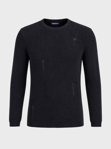 Men's Black Slim Fit Casual T-Shirt