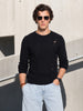 Men's Black Slim Fit Casual T-Shirt