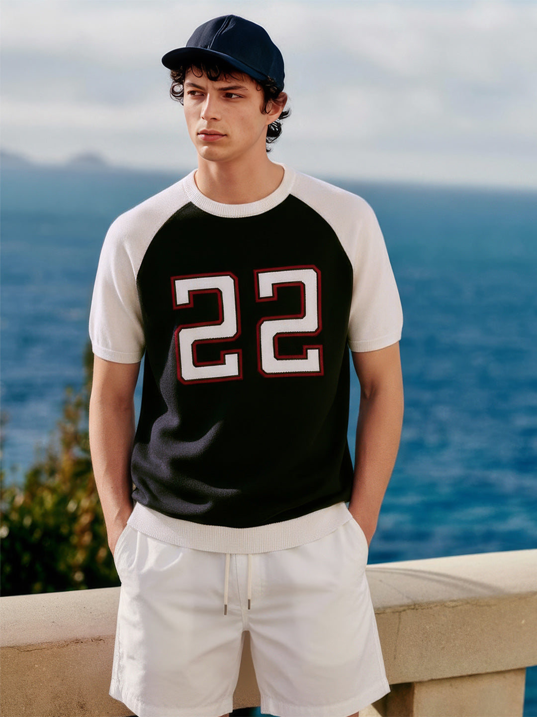 Men's Black Oversized Fit Graphic Printed Casual T-Shirt