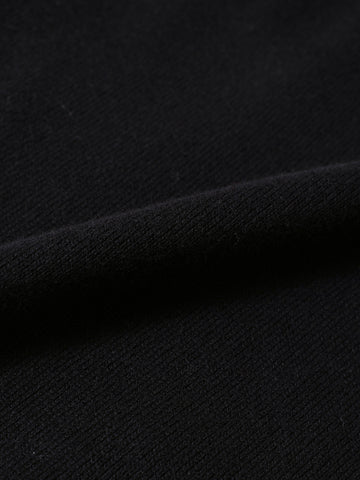 Men's Black Oversized Fit Graphic Printed Casual T-Shirt