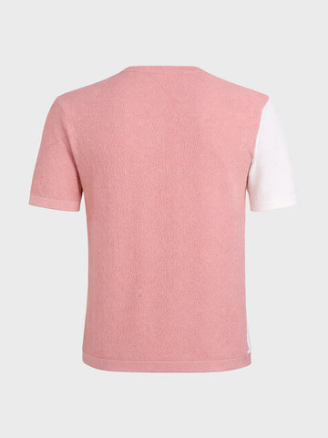 Men's Pink Slim Fit Solid Casual T-Shirt