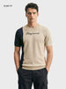 Men's Beige Slim Fit Solid Casual T-Shirt