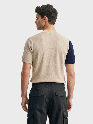 Men's Beige Slim Fit Solid Casual T-Shirt