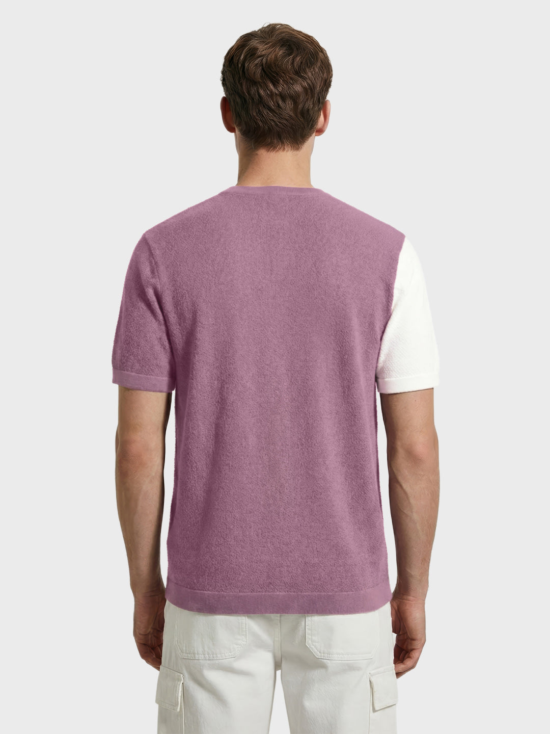 Men's Purple Slim Fit Solid Casual T-Shirt