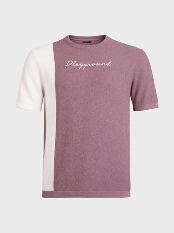 Men's Purple Slim Fit Solid Casual T-Shirt