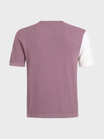 Men's Purple Slim Fit Solid Casual T-Shirt